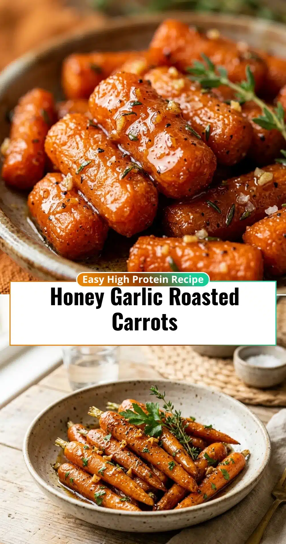 Honey Garlic Roasted Carrots