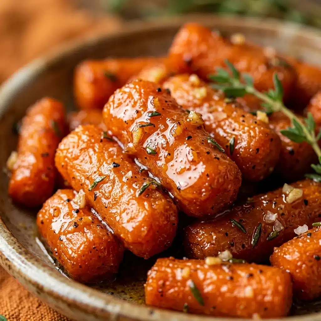 Honey Garlic Roasted Carrots