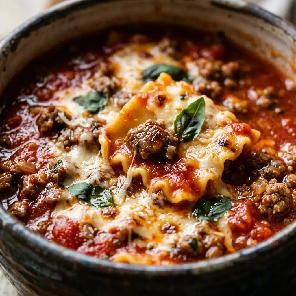 Lasagna Soup with Ground Beef