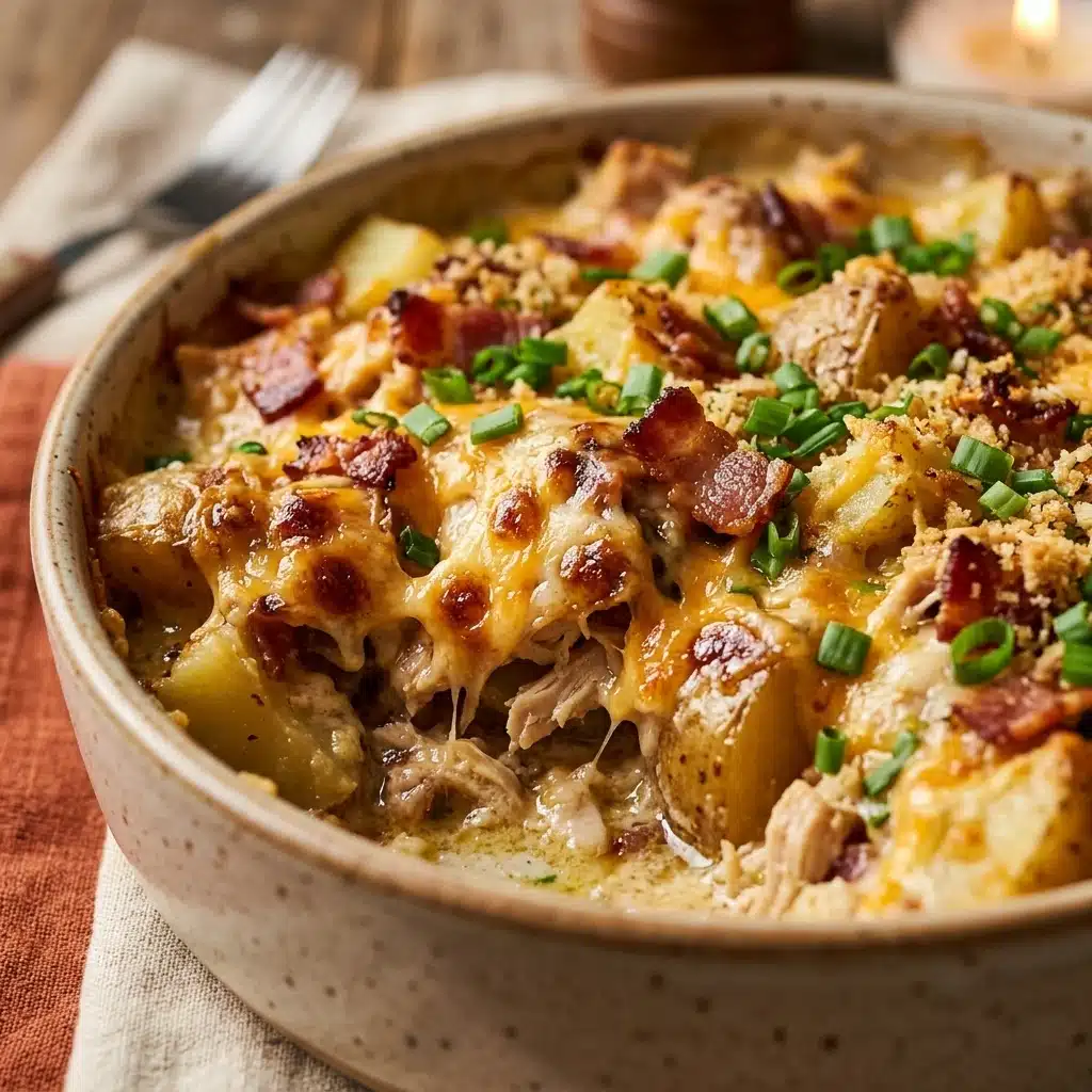 Loaded Chicken Potato Casserole for an Easy Fall Family Meal