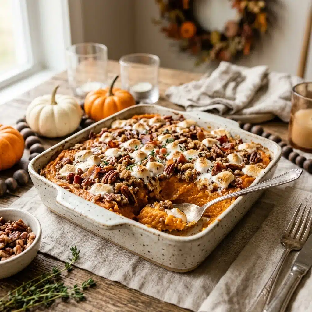 Loaded Sweet Potato Casserole for a Classic Fall Side Dish