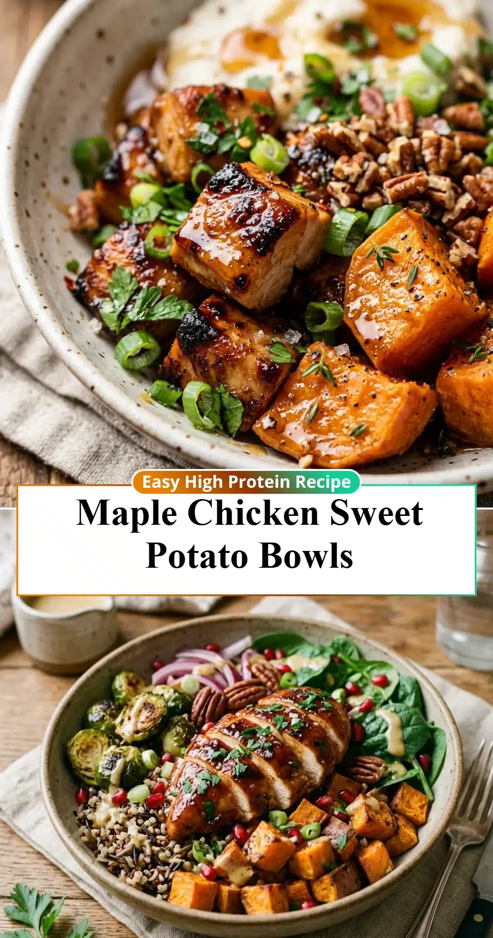 Maple Chicken Sweet Potato Bowls