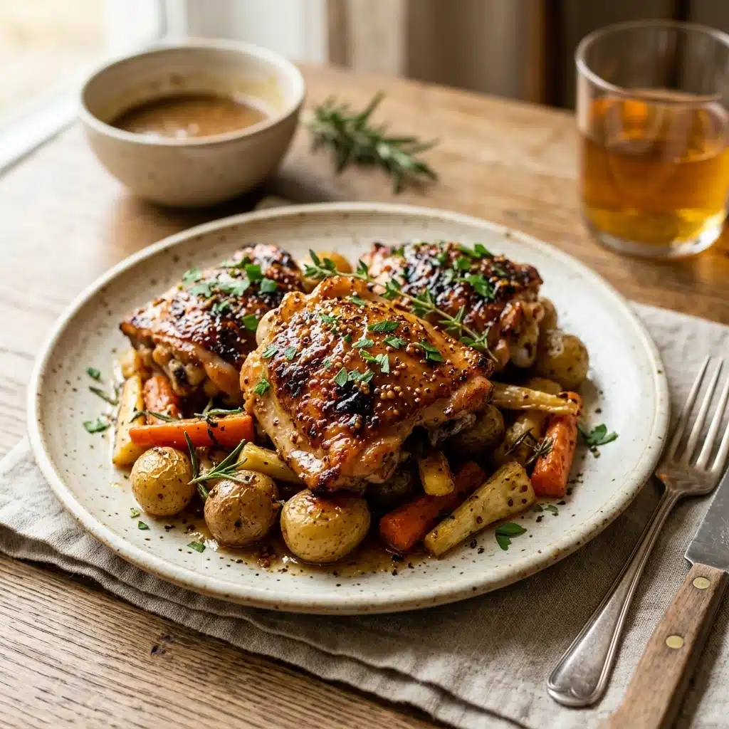 Maple Dijon Chicken Thighs