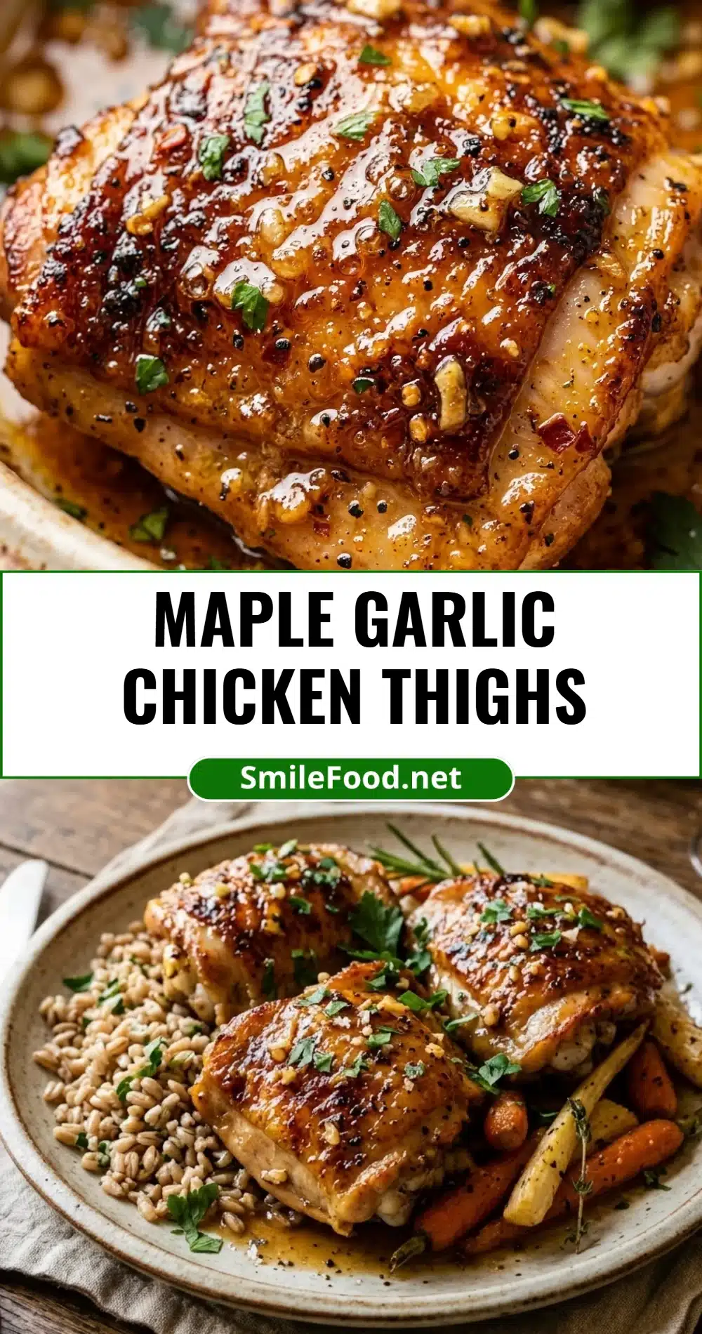 Maple Garlic Chicken Thighs