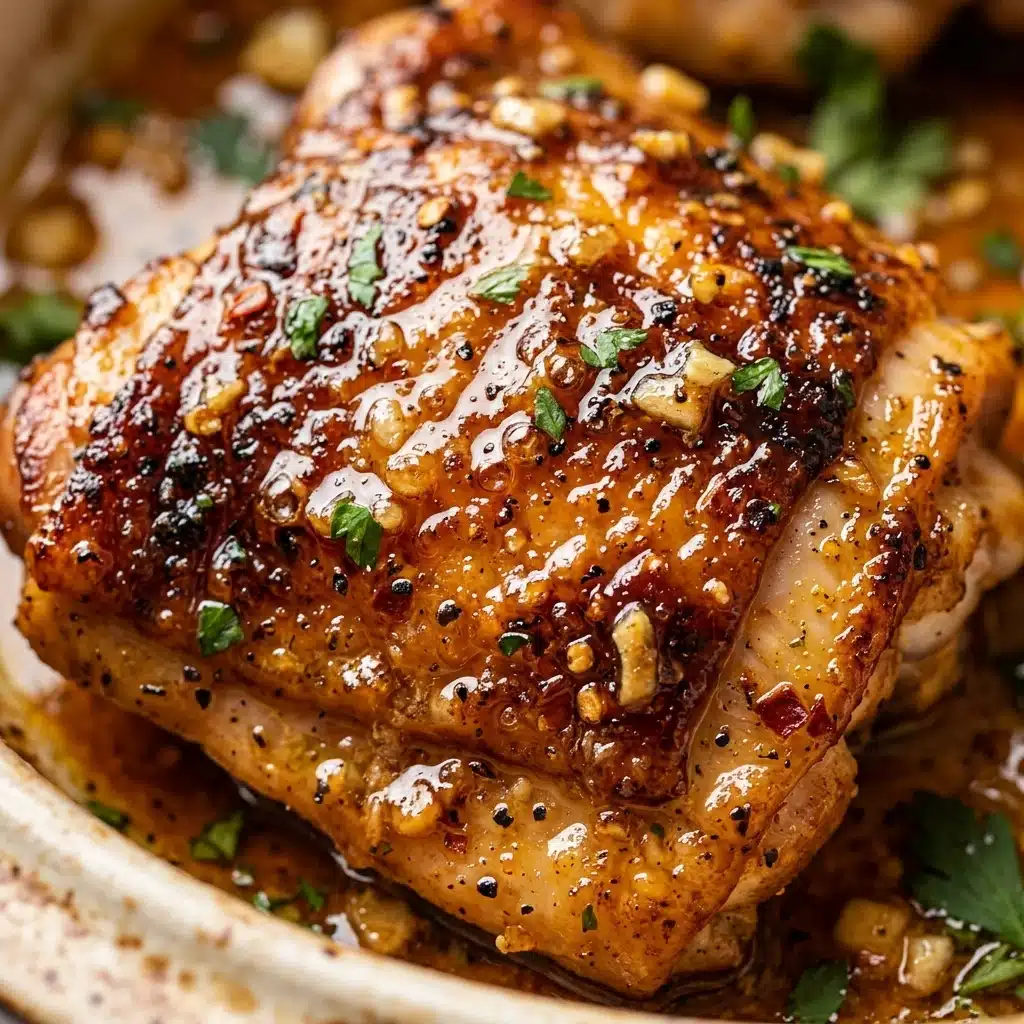 Maple Garlic Chicken Thighs