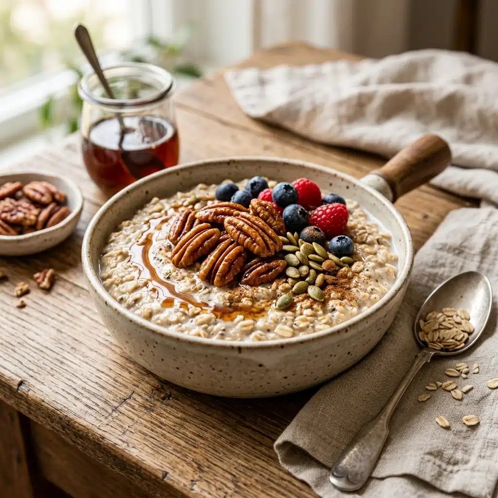 Maple Pecan Overnight Oats