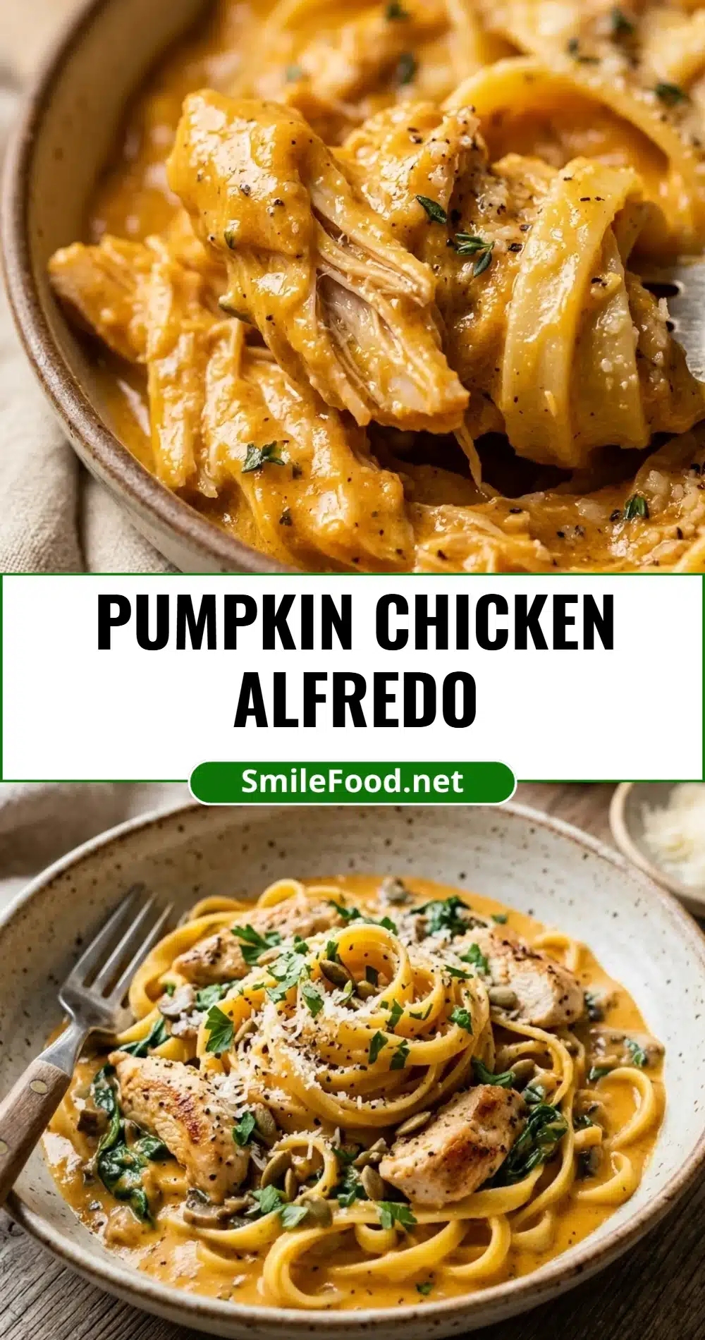 Pumpkin Chicken Alfredo