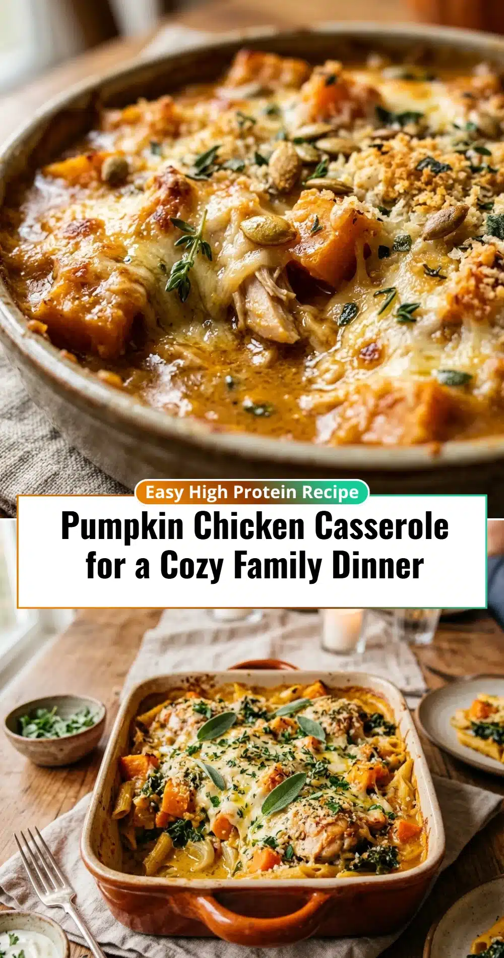 Pumpkin Chicken Casserole for a Cozy Family Dinner