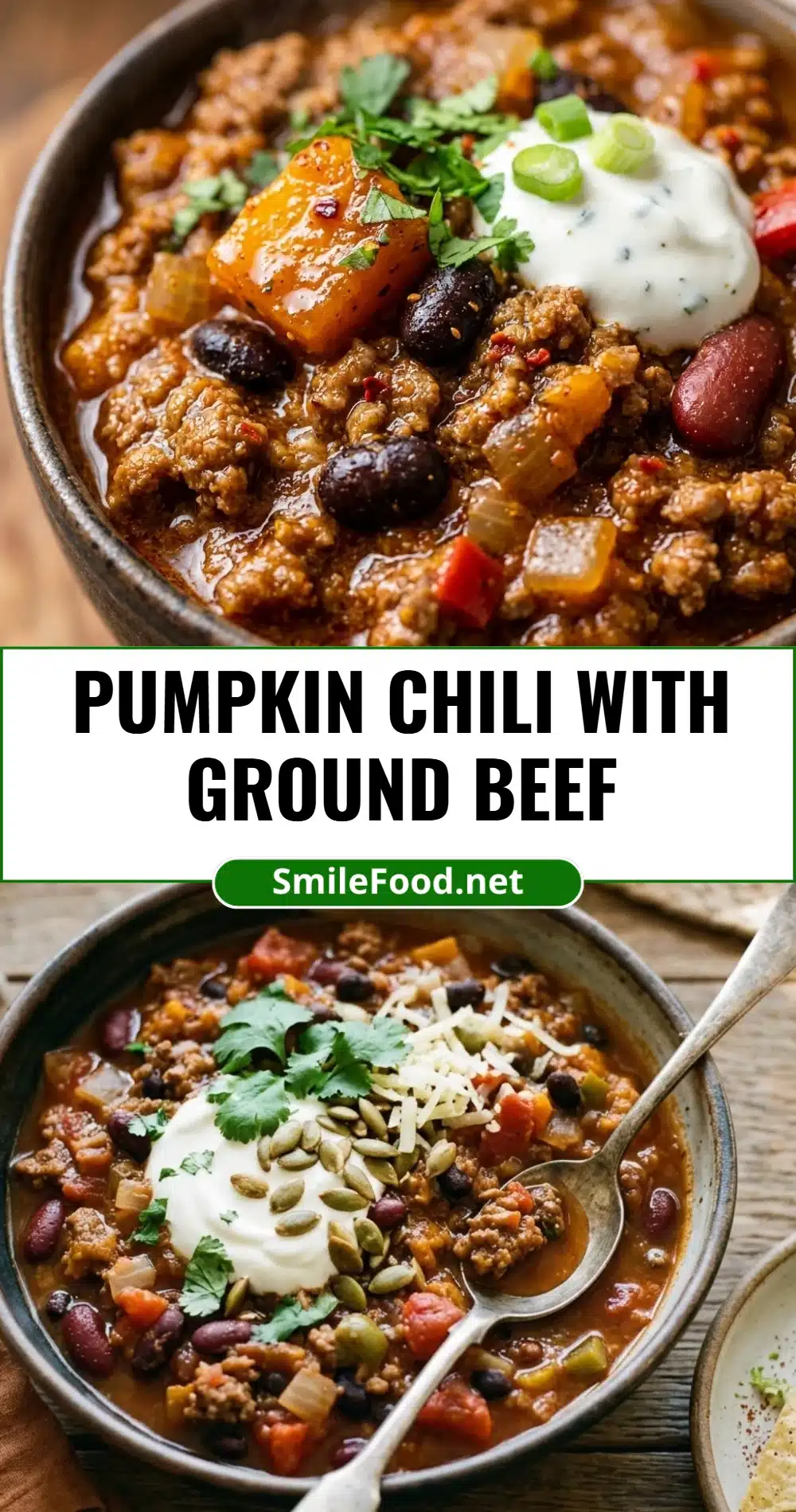 Pumpkin Chili with Ground Beef