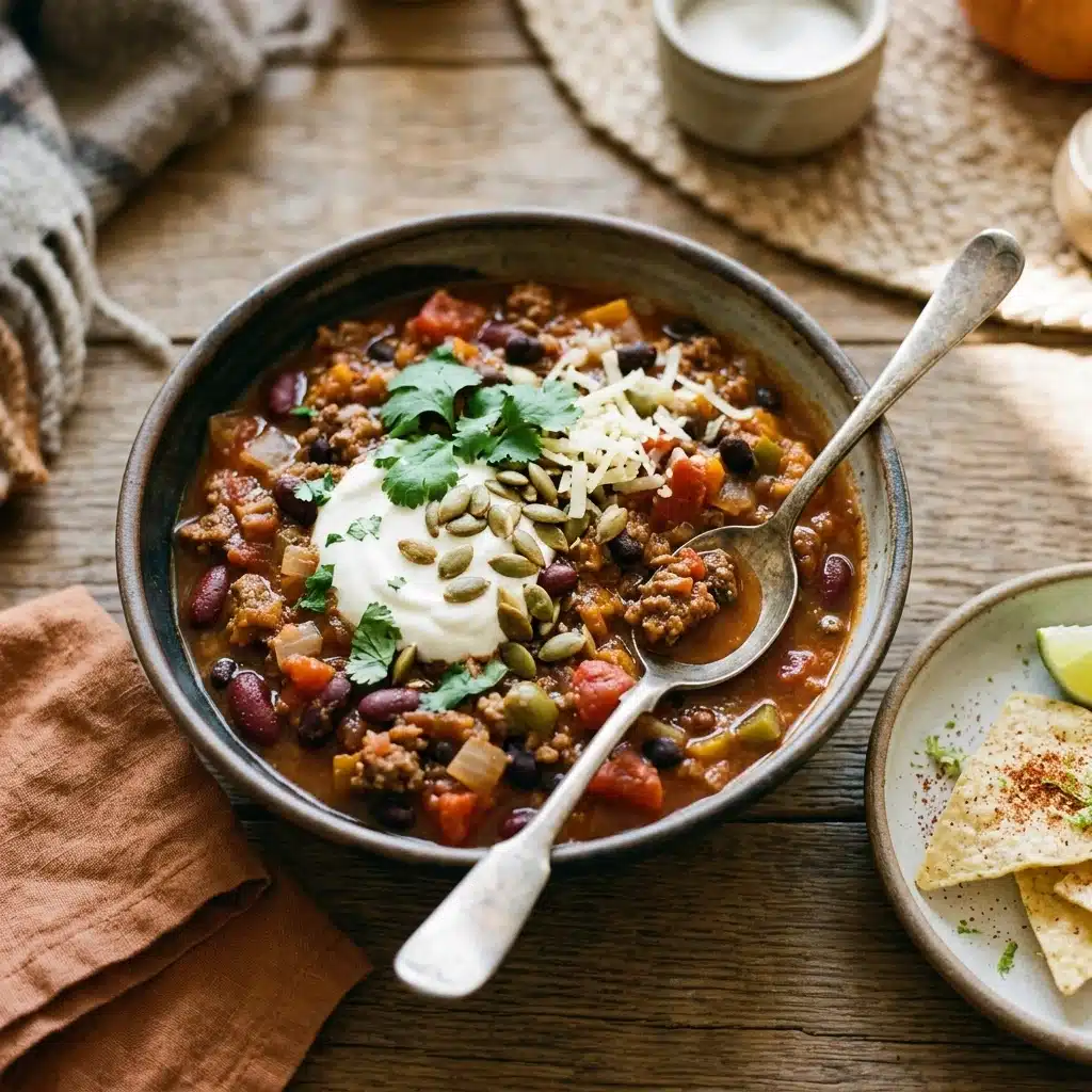 Pumpkin Chili with Ground Beef