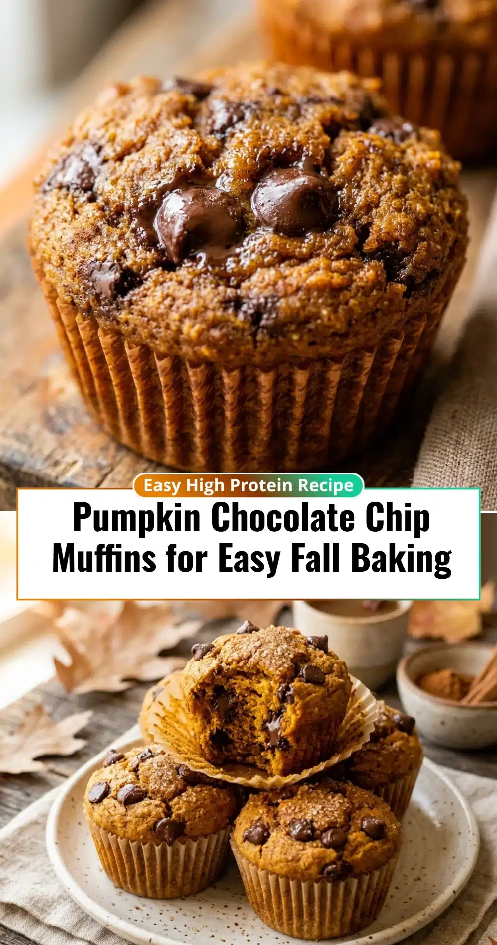 Pumpkin Chocolate Chip Muffins for Easy Fall Baking