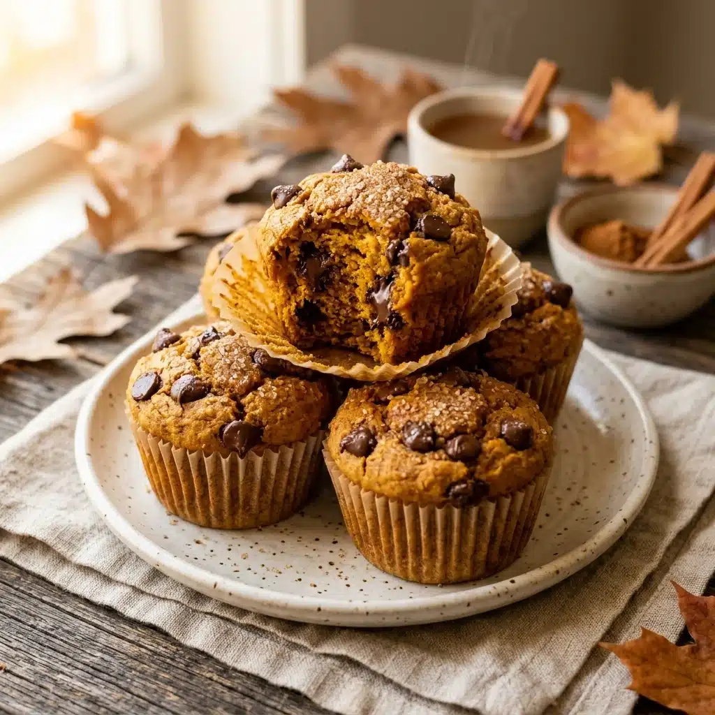 Pumpkin Chocolate Chip Muffins for Easy Fall Baking