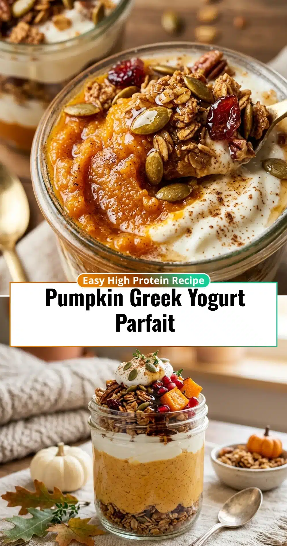 Pumpkin Greek Yogurt Parfait