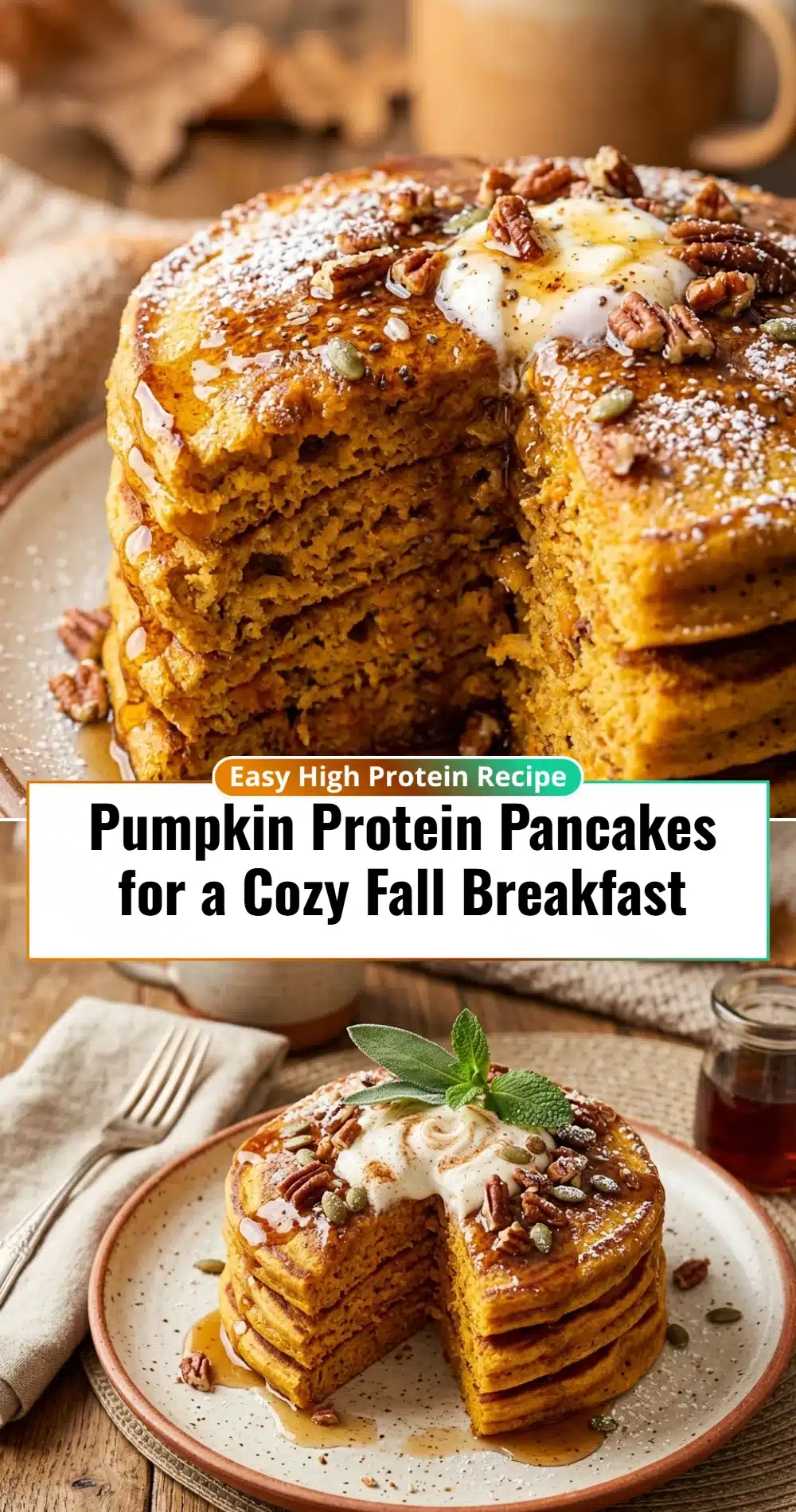 Pumpkin Protein Pancakes for a Cozy Fall Breakfast