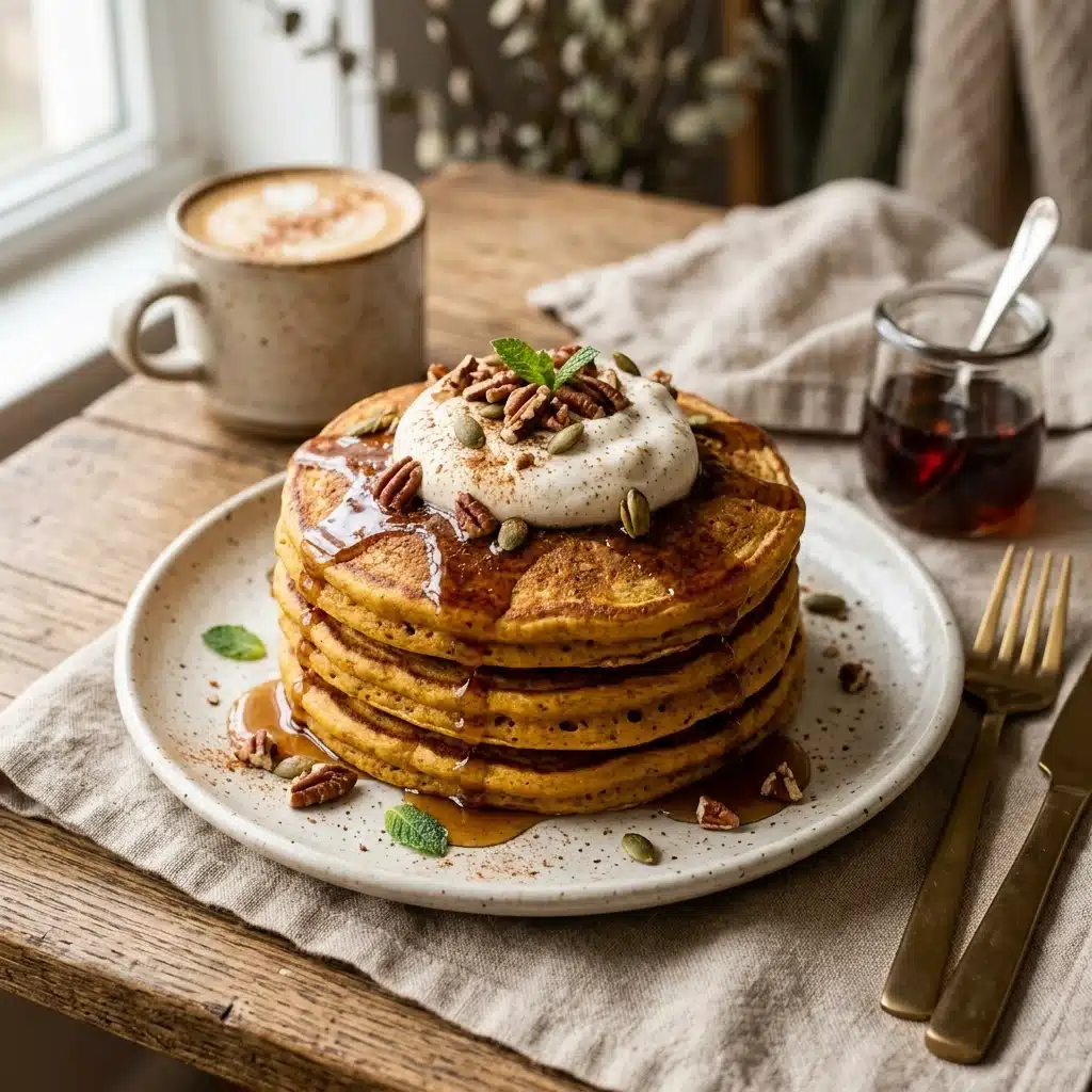 Pumpkin Spice Protein Pancakes