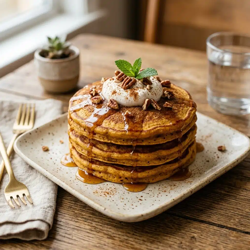 Pumpkin Spice Protein Pancakes