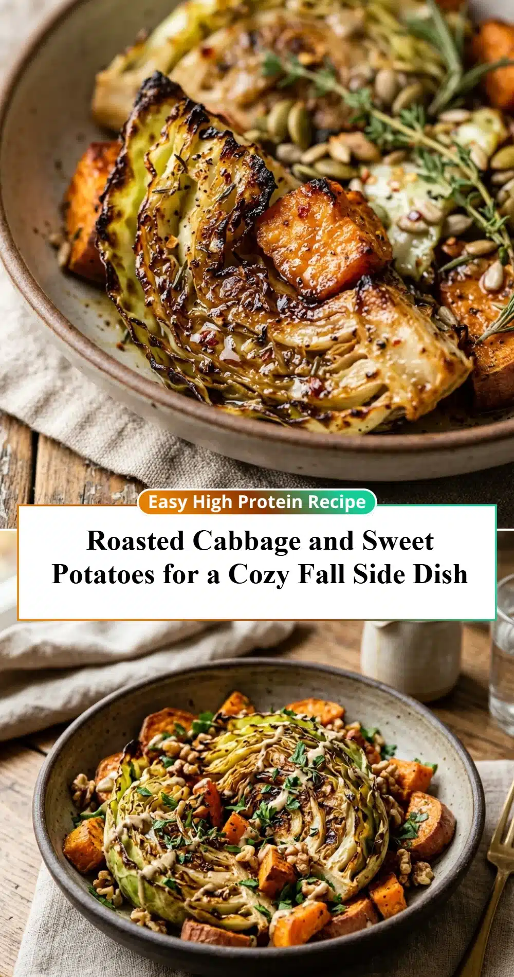 Roasted Cabbage and Sweet Potatoes for a Cozy Fall Side Dish