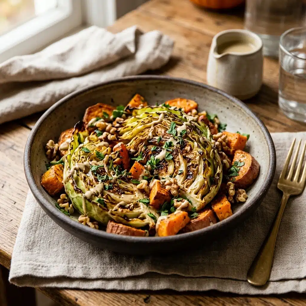 Roasted Cabbage and Sweet Potatoes for a Cozy Fall Side Dish