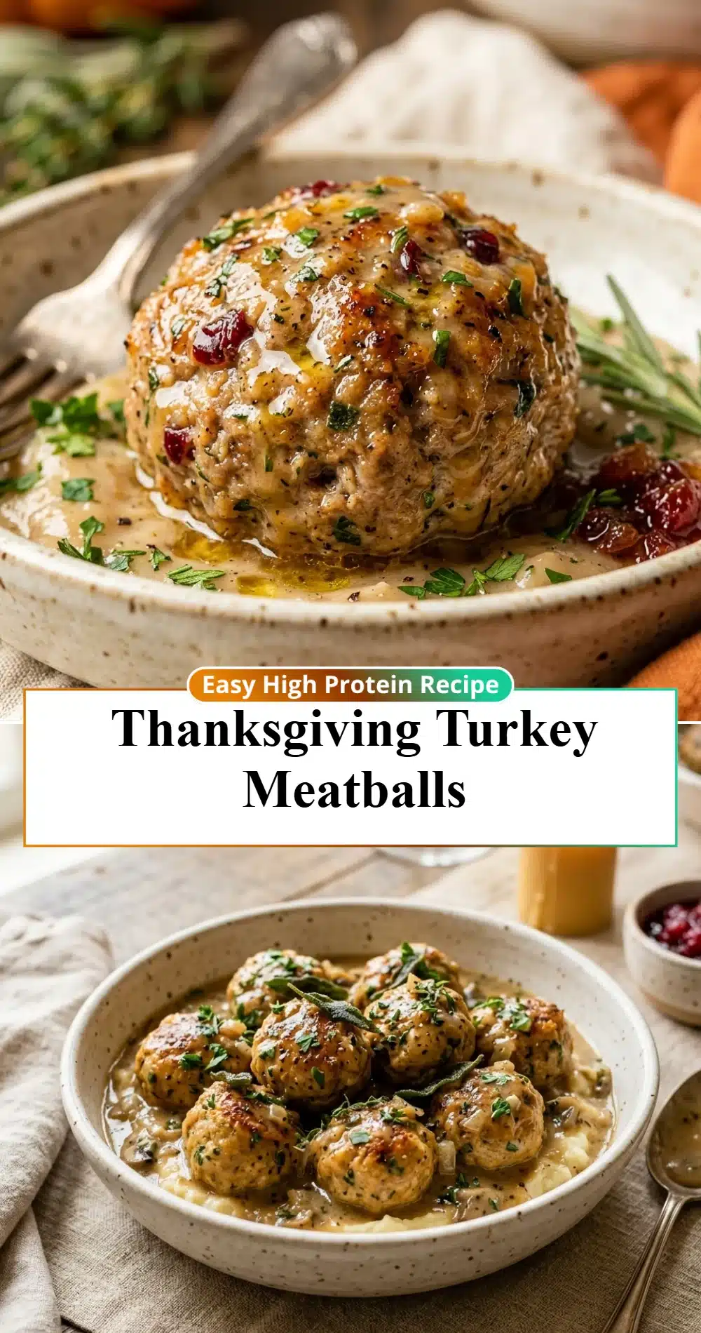Thanksgiving Turkey Meatballs