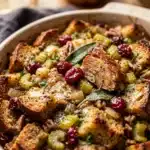 Thanksgiving Turkey Stuffing Casserole for an Easy Holiday Dinner