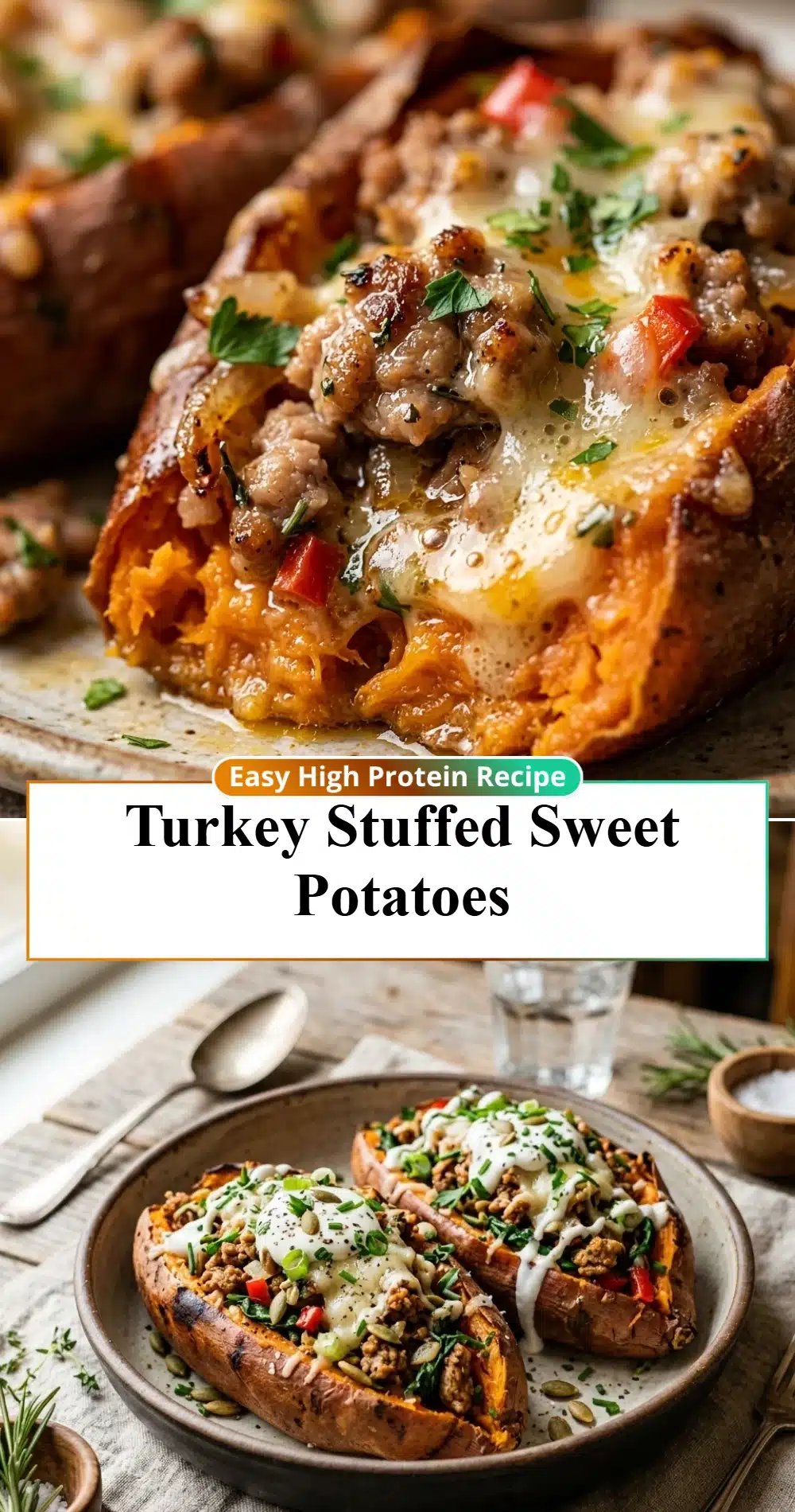 Turkey Stuffed Sweet Potatoes