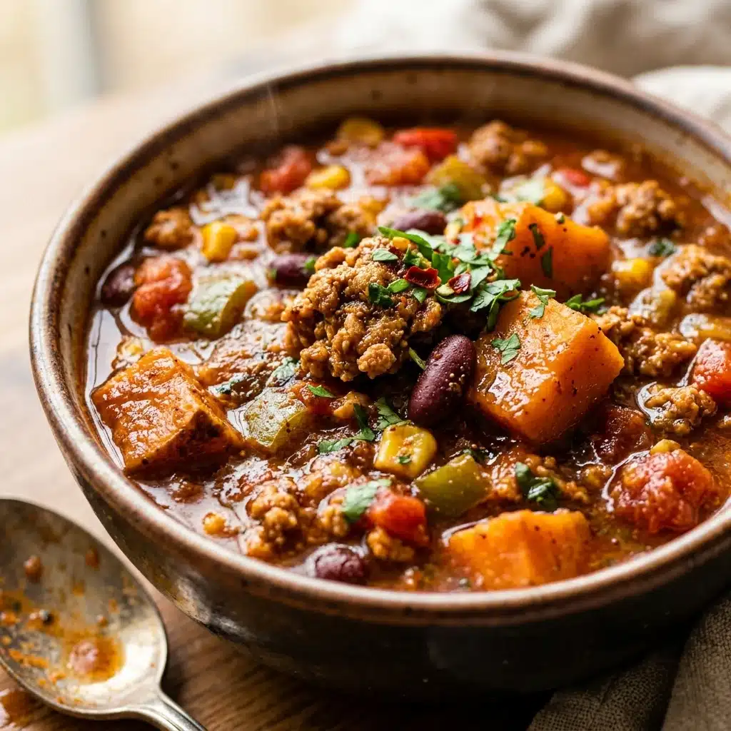 Turkey Sweet Potato Chili for a Cozy High Protein Dinner