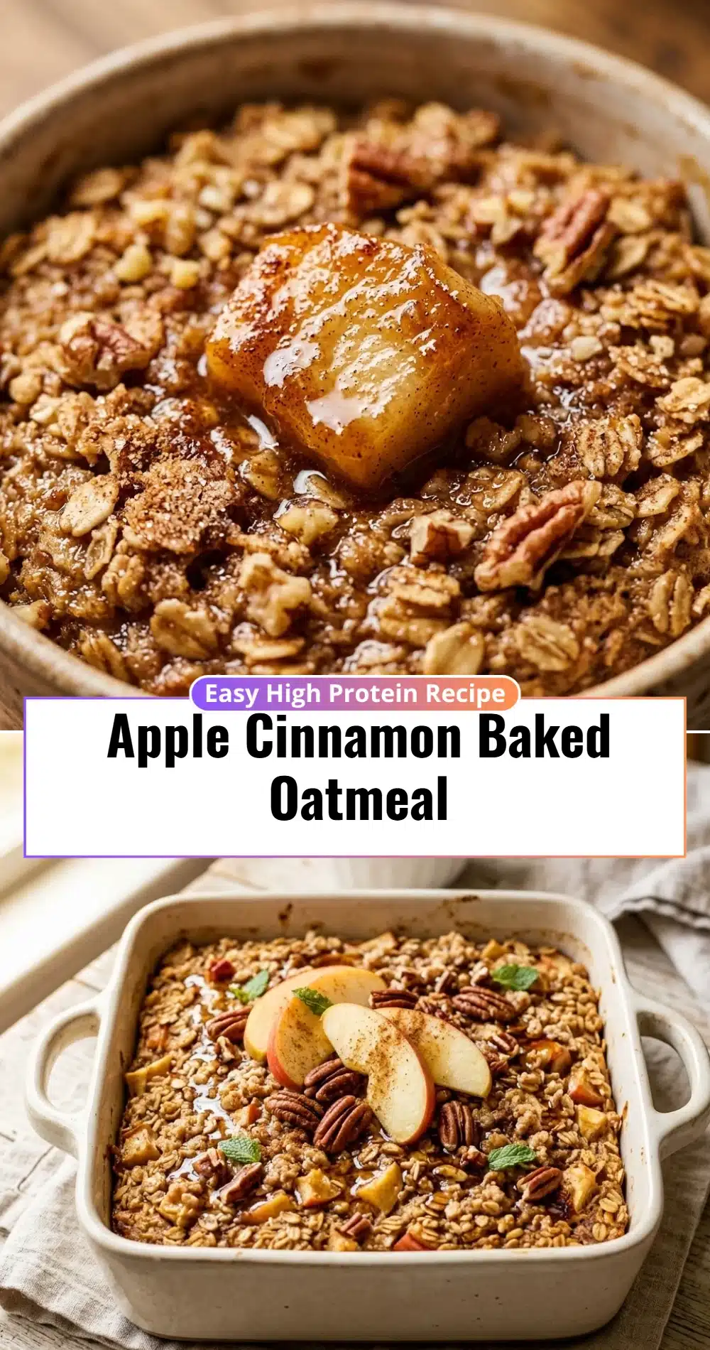 Apple Cinnamon Baked Oatmeal