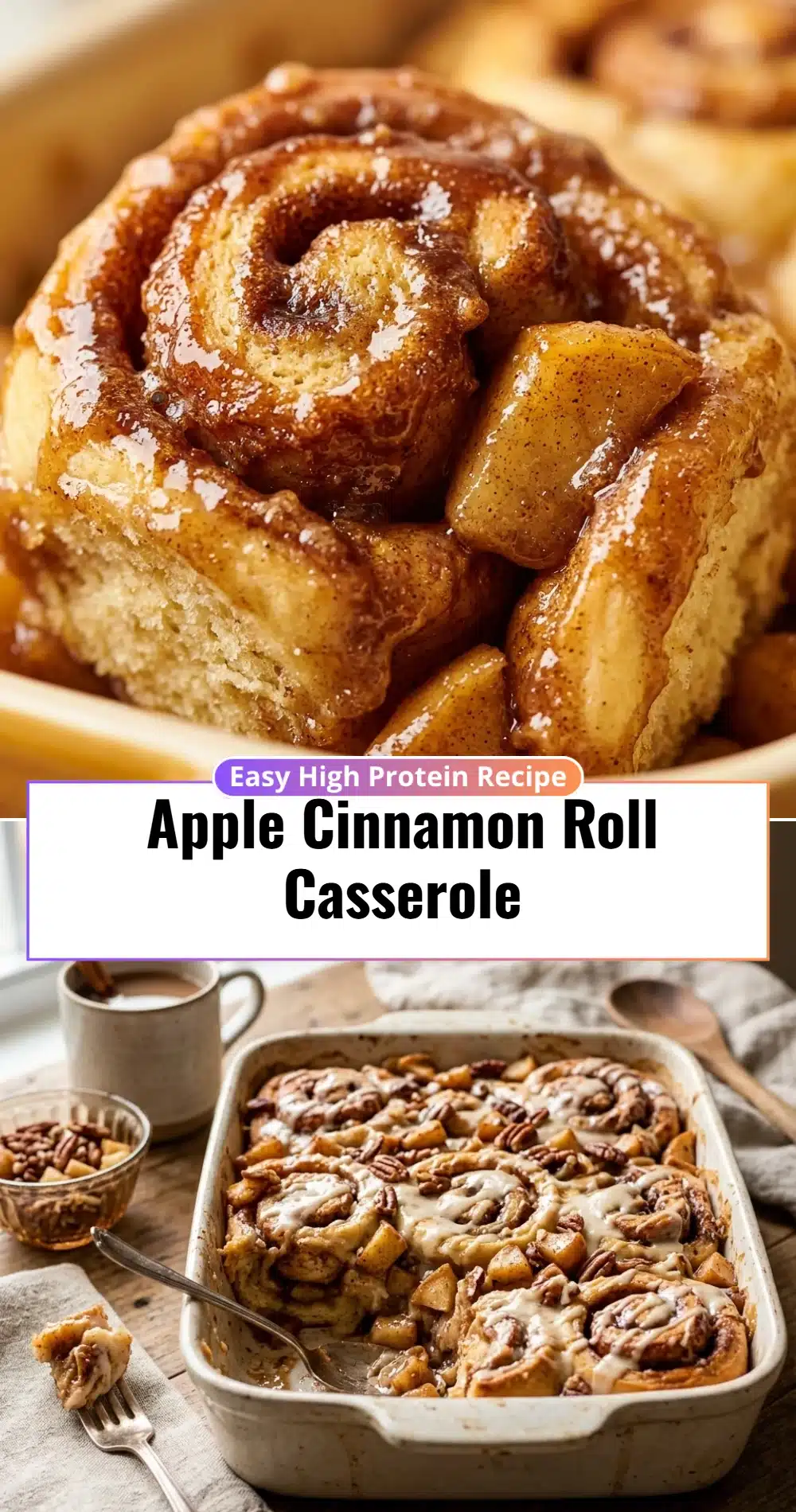 Apple Cinnamon Roll Casserole