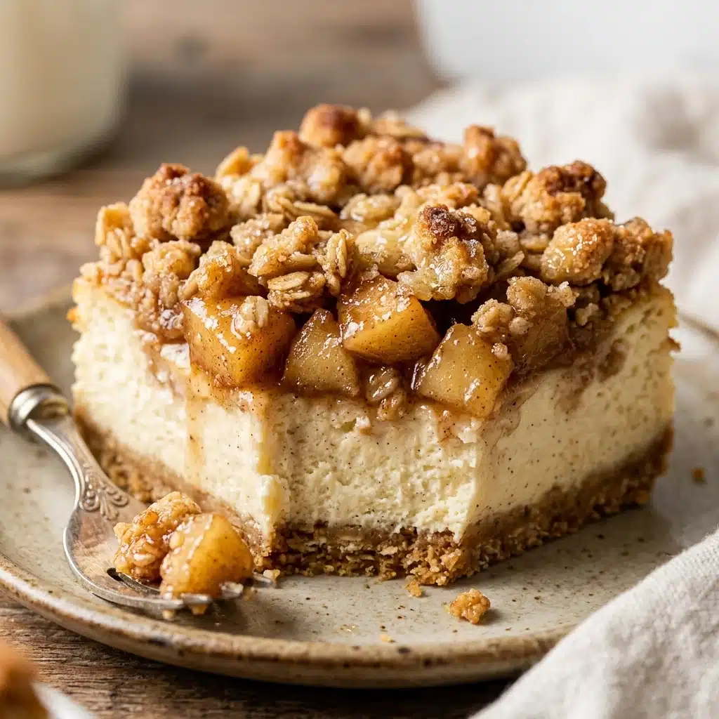 Apple Crisp Cheesecake Bars