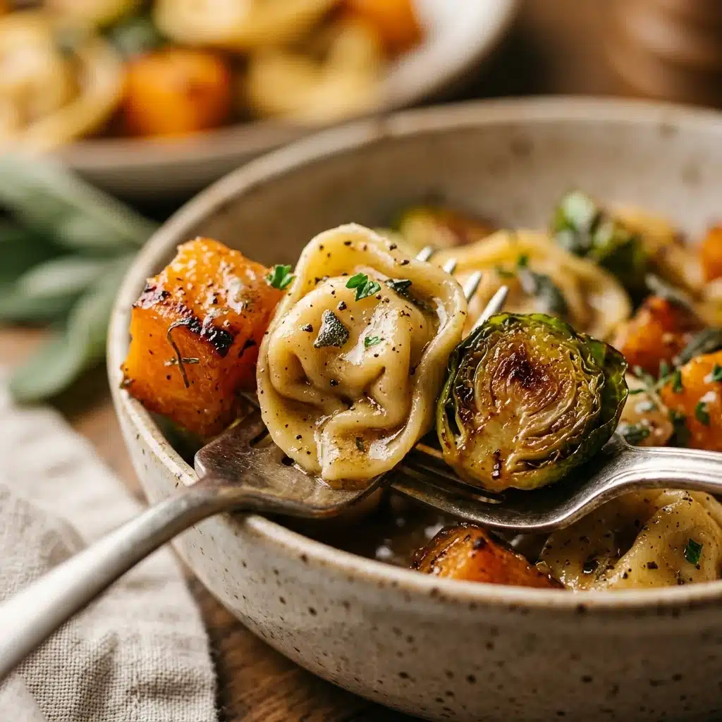 Autumn Chicken Tortellini with Butternut Squash and Brussels Sprouts
