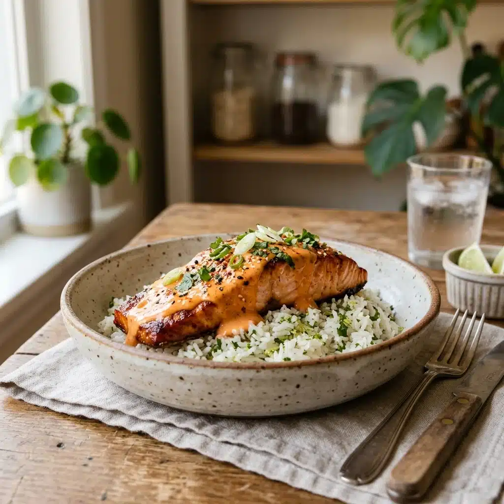 Baked Bang Bang Salmon – Easy High Protein Dinner Recipe