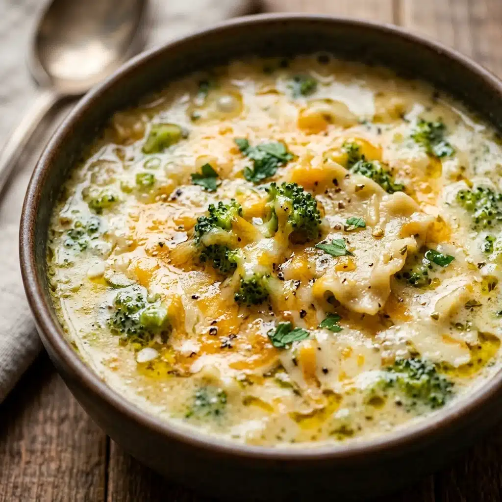 Broccoli Cheddar Lasagna Soup