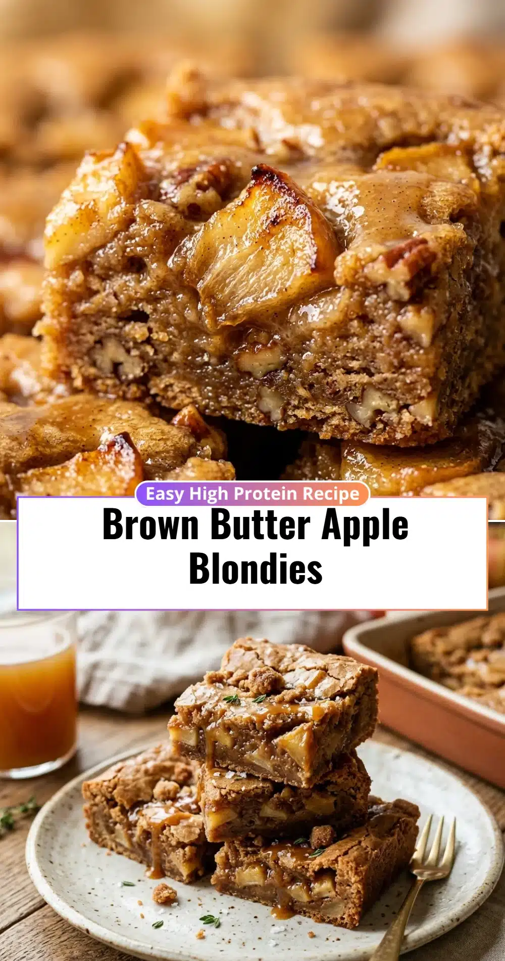 Brown Butter Apple Blondies