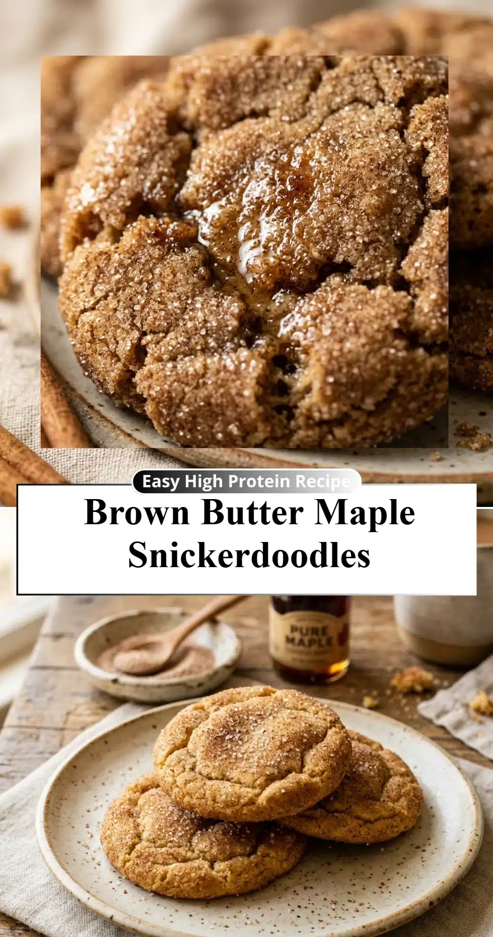 Brown Butter Maple Snickerdoodles