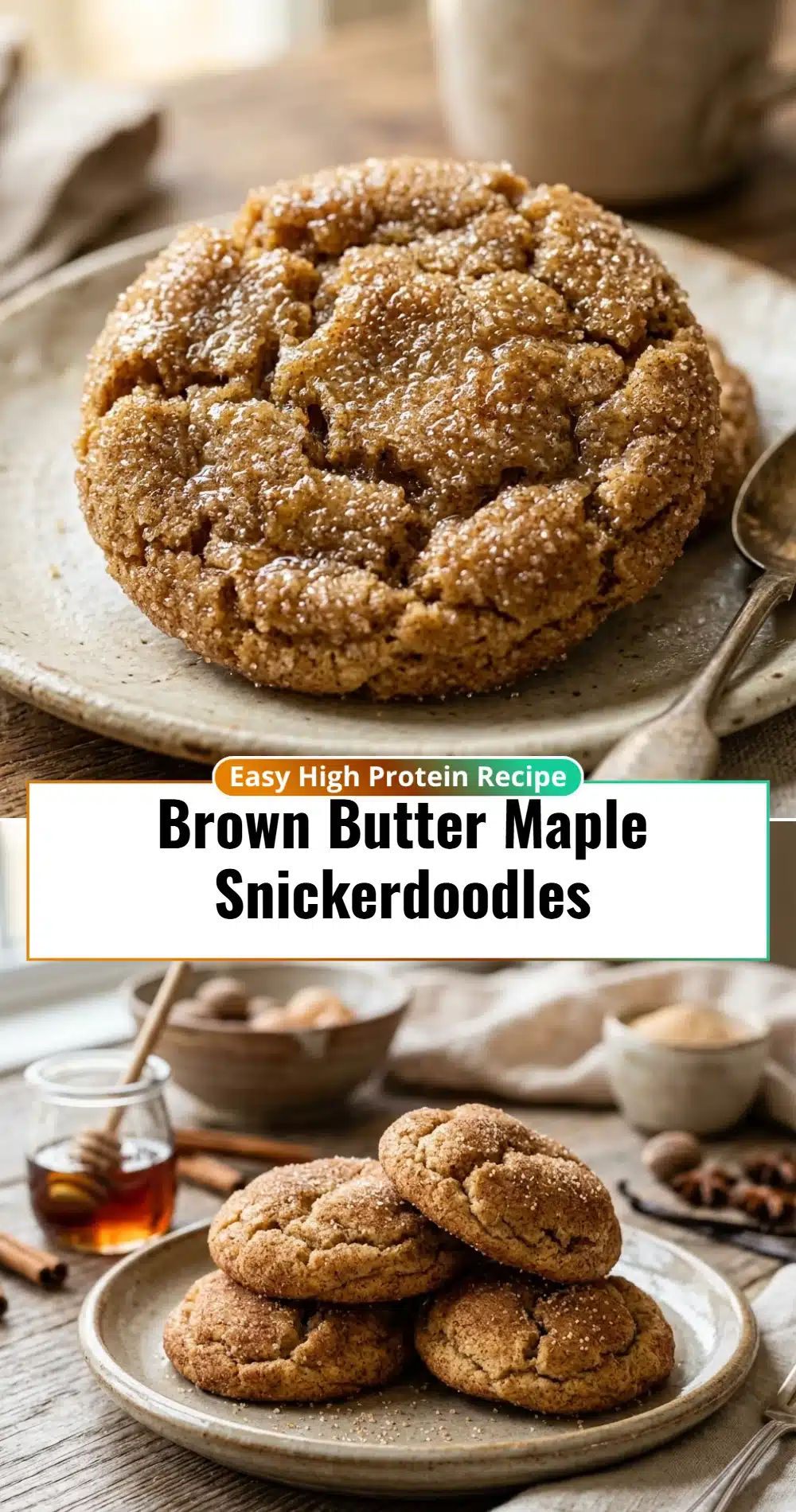 Brown Butter Maple Snickerdoodles