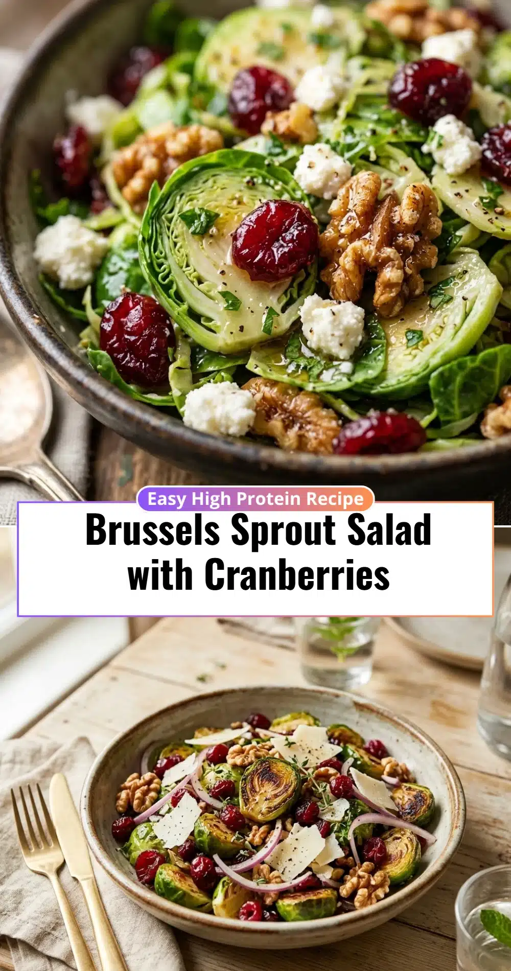 Brussels Sprout Salad with Cranberries