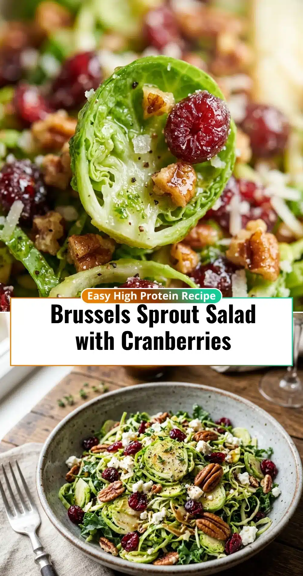 Brussels Sprout Salad with Cranberries