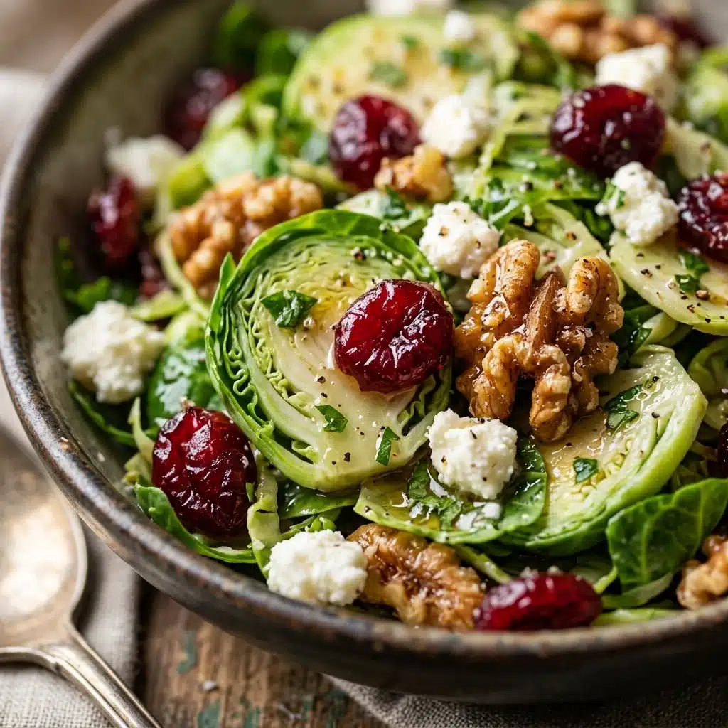Brussels Sprout Salad with Cranberries
