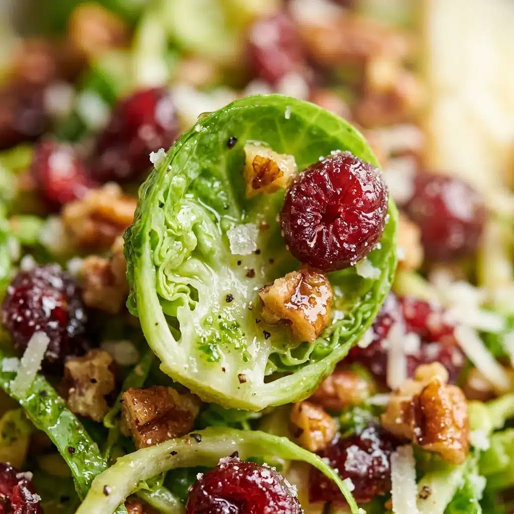 Brussels Sprout Salad with Cranberries