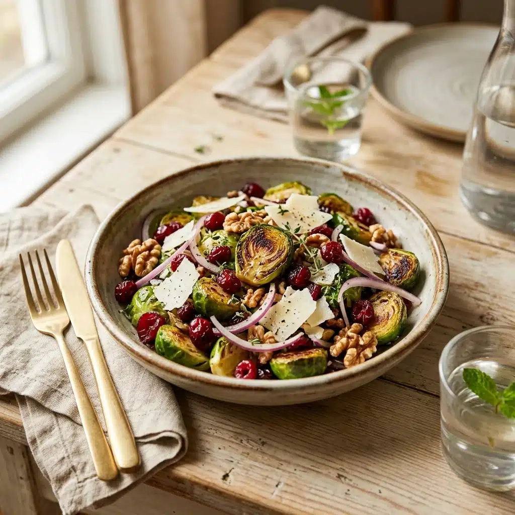 Brussels Sprout Salad with Cranberries