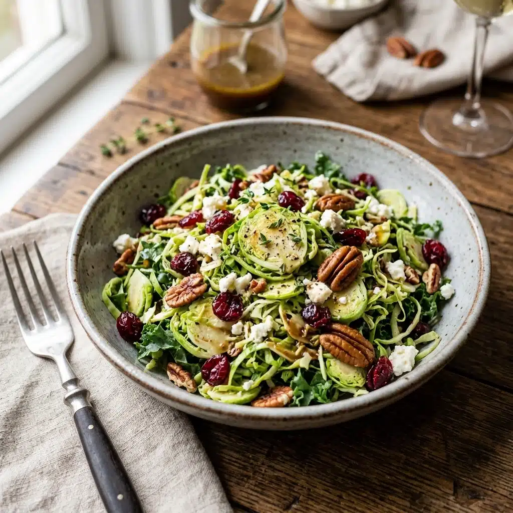 Brussels Sprout Salad with Cranberries