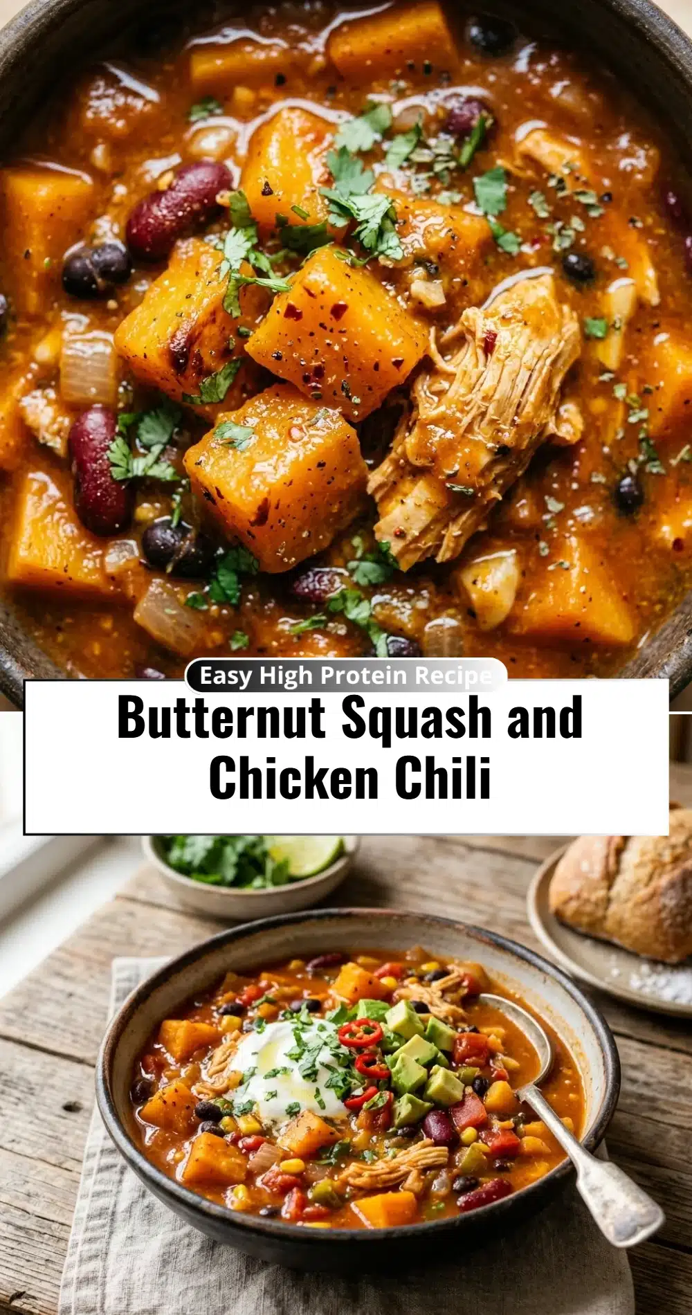 Butternut Squash and Chicken Chili