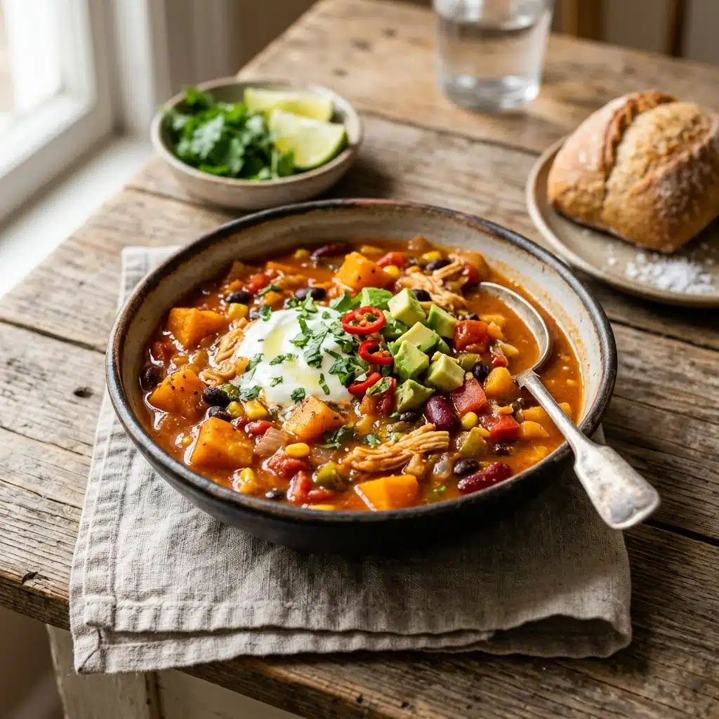 Butternut Squash and Chicken Chili