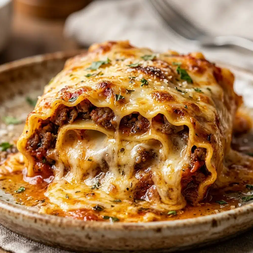 Cheesy Beef Lasagna Roll Ups