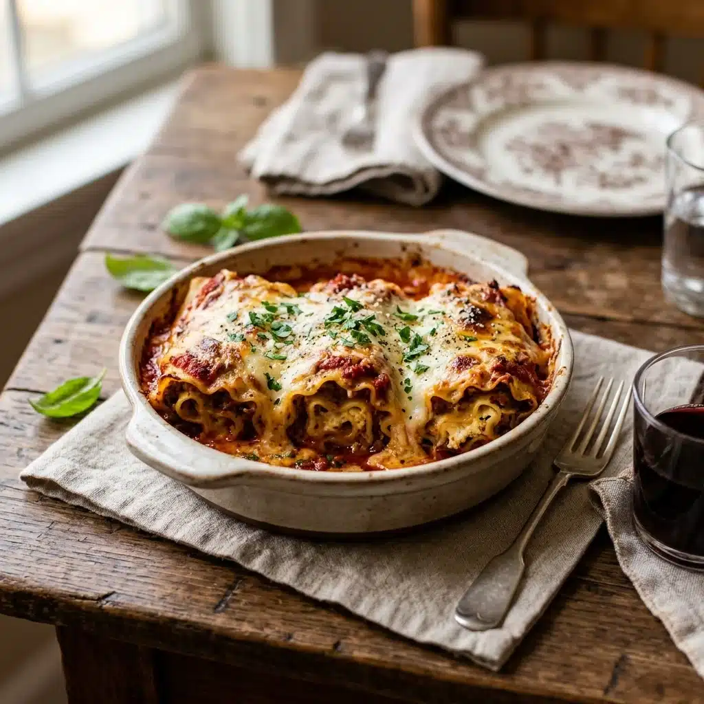 Cheesy Beef Lasagna Roll Ups