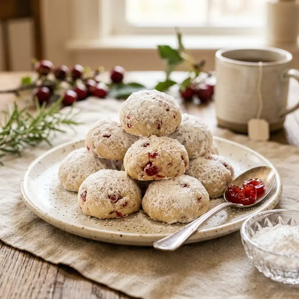 Cherry Snowball Cookies