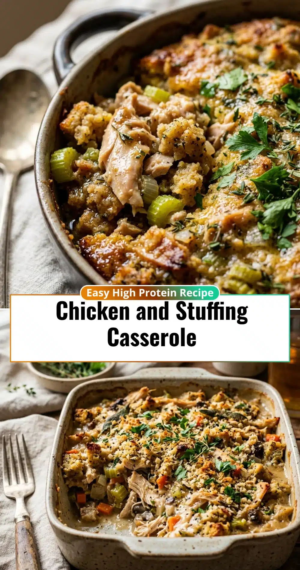 Chicken and Stuffing Casserole
