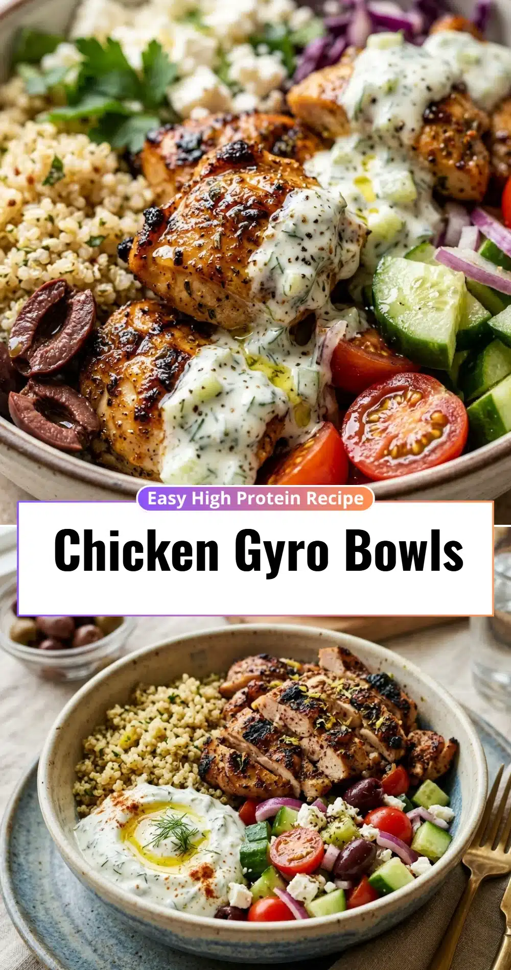 Chicken Gyro Bowls