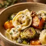 Chicken Tortellini with Butternut Squash and Brussels Sprouts