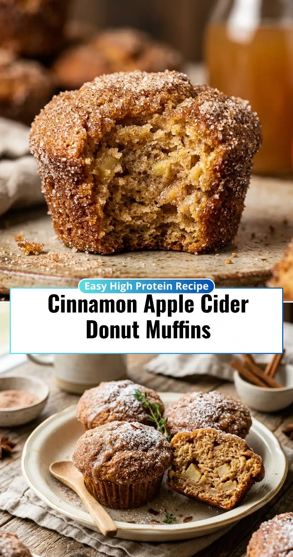 Cinnamon Apple Cider Donut Muffins